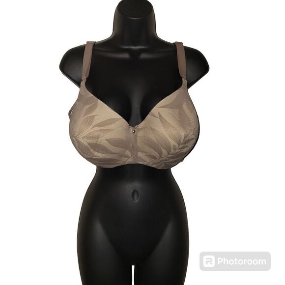 Cacique brown bra size 42 DDD. Invisible lace backsmoother Balconette bra. ^ - Picture 1 of 5
